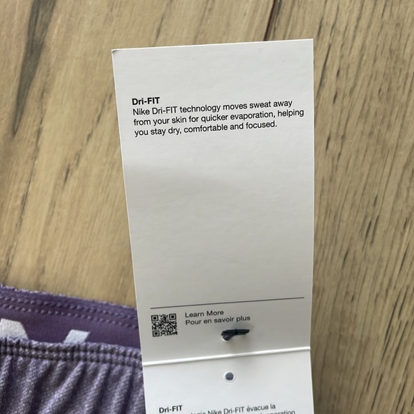 NWT Nike Dri-Fit Purple Drawstring Shorts Women’s XS - Picture 4 of 5